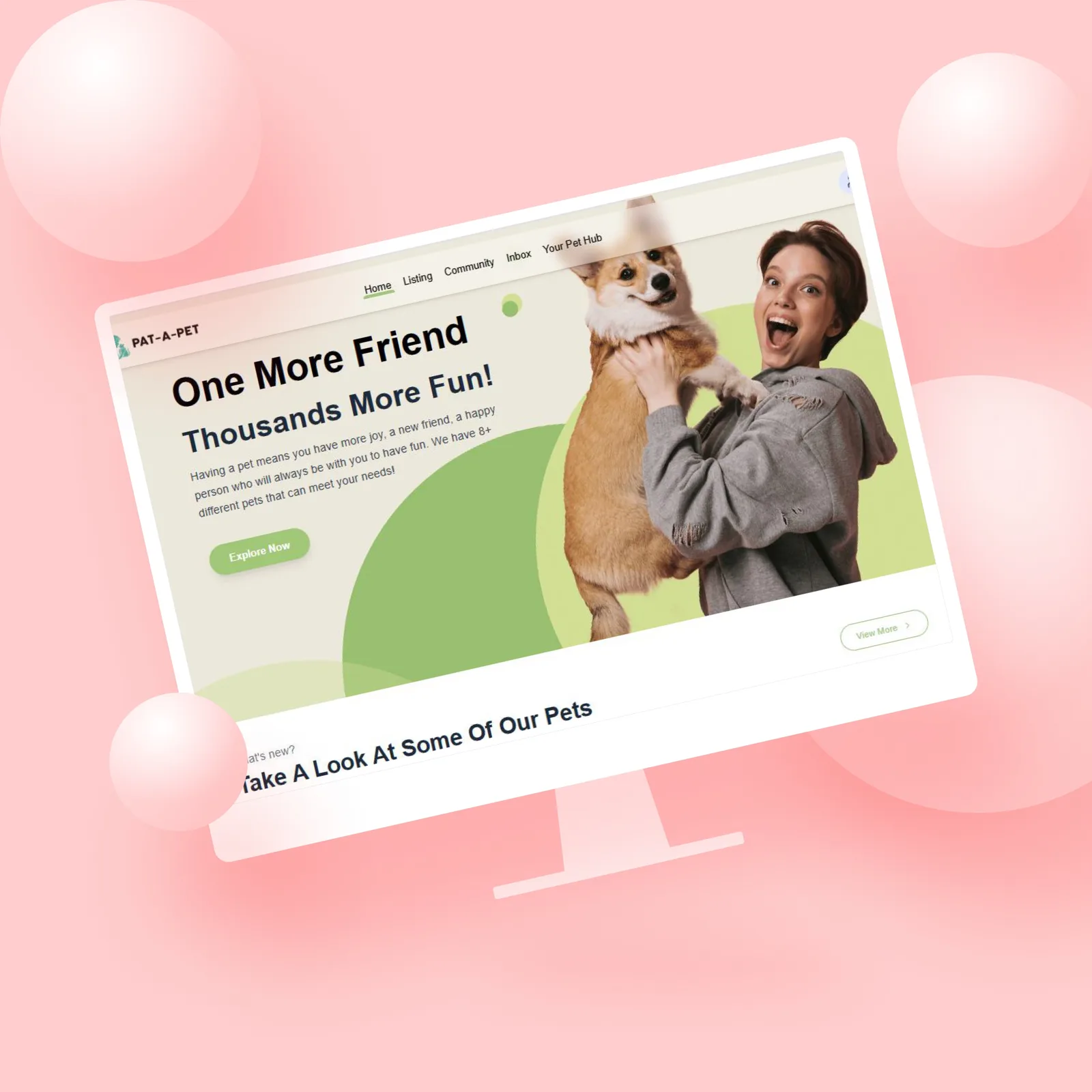 Preview of Pat-A-Pet Adoption App