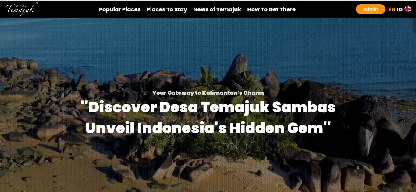 Preview of Temajuk Tourism Website